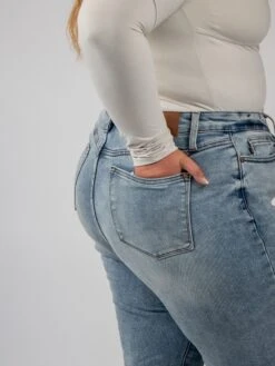 Judy Blue High Waist Vintage Straight Leg Jeans W/ Plaid Cuffs | 0-24W -Women Clothing Shop XU1thATlvFaj5ucNBBTH7uLrp1sHW73qBT517XFa 1