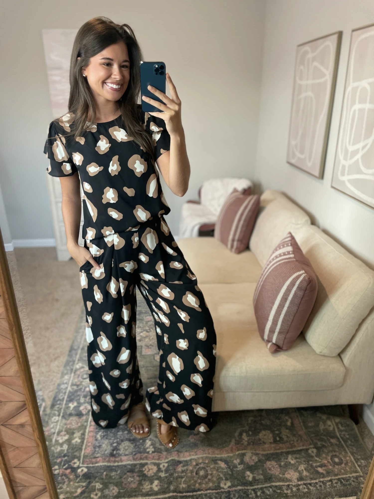 Animal Print Palazzo Pants | S-3X SET W/ Sku46251 2 Animal Print Palazzo Pants | S-3X SET W/ Sku46251 - Image 2