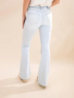 Mica Denim High Rise Flared Jeans With Raw Hem | 0-15 -Women Clothing Shop a061338a9a5dbcbfcbb5b5b266add252