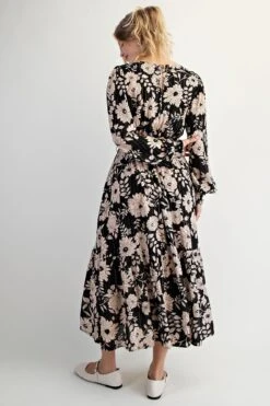 Long Sleeve Floral Print Maxi Dress | S - L Easel -Women Clothing Shop a0a17c8471ddb75d5369a642c9117c01