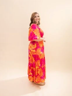 Floral Print Puff Sleeve Maxi Dress | S-3XL -Women Clothing Shop a19d31403cb629aab0ec8f384edf830c
