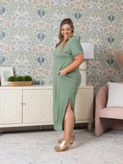 V-Neck Maxi T-Shirt Dress | S - XL -Women Clothing Shop a216debb2049c795b2d940afc5fd6ca5