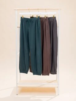 Scuba Drawstring Joggers With Elastic Waist| XS-L Pair W/ Sku63503