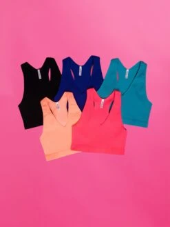 Zenana Ribbed Racerback V Neck Brami | 1X/2X - 2X/3X *Final Sale*