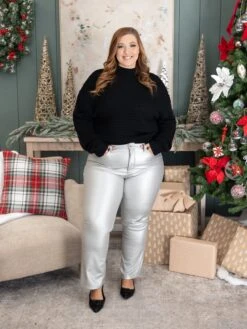 Judy Blue High Waist Tummy Control Metallic Faux Leather Straight Pants | 0 - 24 -Women Clothing Shop a5b4618123cbf59e34c72c8000329a00