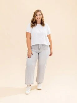 Mica Denim High Rise Cropped Wide Leg With Patch Pocket | 0-22 -Women Clothing Shop a73edd63837dfba99017297639f0ab8c