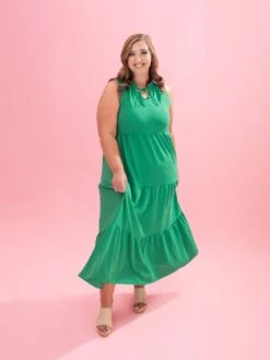 Ruffled Neckline Tiered Maxi Dress By DD Design | S - 3XL -Women Clothing Shop a7c4cfdac541f80cb54aeefec0282045