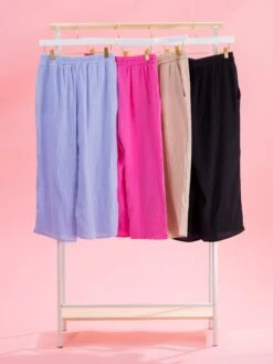 Cotton Gauze Pants W/ Elastic Waist & Front Pockets By DD Design | S-3XL Pair W/ Sku63209 -Women Clothing Shop a85384b5b8c89aab0226599ed070afc6