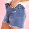 Diva Denim High Rise High Low Fray Hem Short | XS - 3X
