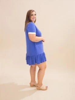 Premium Modal Polo Neck Ruffle Hem Smock Dress | S-L Backyard BBQ -Women Clothing Shop a94fb1ac9de51e0146fcaa0ccb271e65