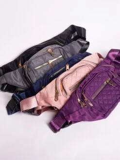 Zenana Quilted Multi Pocket Belt Bag