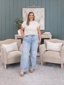 Risen Tummy Control High Rise Ankle Wide Cuffed Jeans | 0-3X 13 Risen Tummy Control High Rise Ankle Wide Cuffed Jeans | 0-3X -Women Clothing Shop aa90bc7f89ff041bfcb56ba7cc57311c