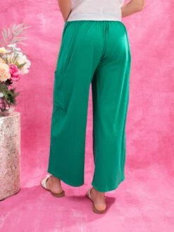 Stretch Elastic Band Cotton Capri With Contrast Stripe Bow Tie | S-3XL -Women Clothing Shop aba6a29dc6d470d125a633ab4220c711