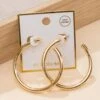 Shiny Gold Thick 2" Hoop Earring |