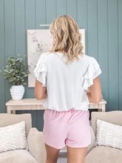 Jacquard Stripe Casual Short | S-3X -Women Clothing Shop ae8801f9881da4369bca6a6efdd269ef