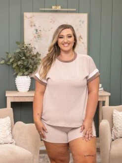 Raised Rib Evermore Shorts | S - XL Set W/ Sku54507 -Women Clothing Shop af5e52ee73624a0588aa8f5bc88ace89