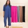 Ribbed Wide Leg Pants | S-3XL Pair W/ Sku62670