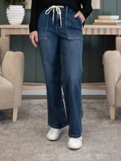Judy Blue High Waist Drawstring Wide Leg Jeans | 0 - 24 -Women Clothing Shop b1844a76eaa6adfcc17db65661d12b33