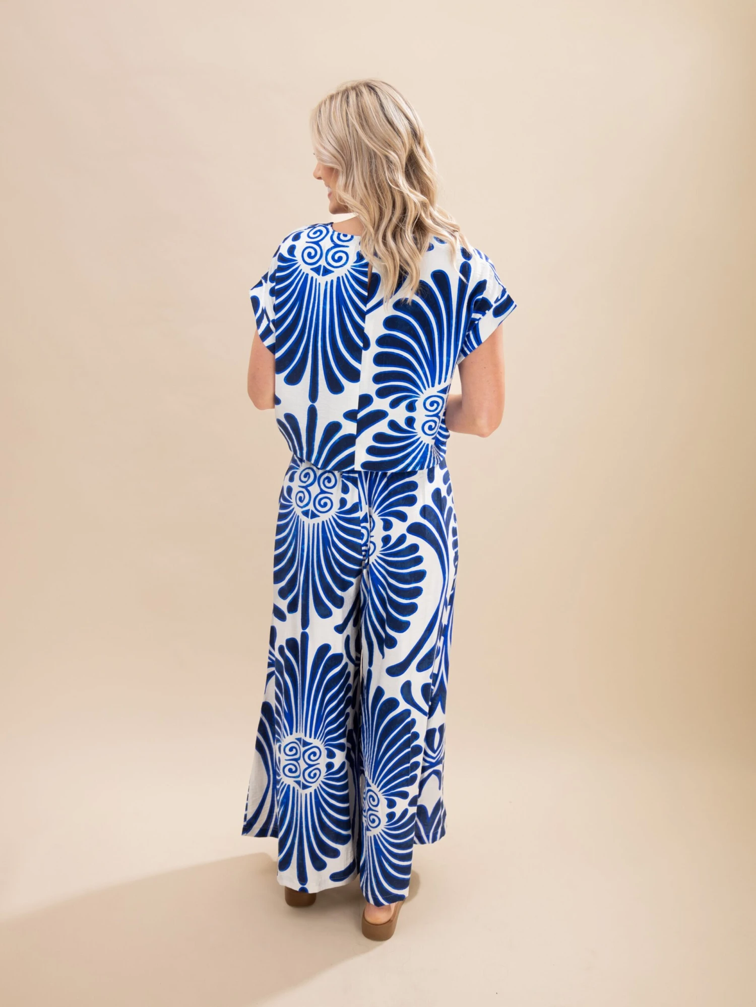 Tropical Swirl Wide Leg Pants | S-L Pair W/ Sku62960 3 Tropical Swirl Wide Leg Pants | S-L Pair W/ Sku62960 - Image 3