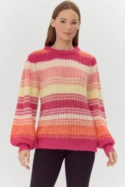 Chunky Knit Striped Sweater | S - XL