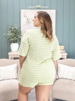 Raised Rib Stripe Casual Shorts | S-3X Pair W/ Sku60955 -Women Clothing Shop b2861a67498d517c2886486a8a3211c1