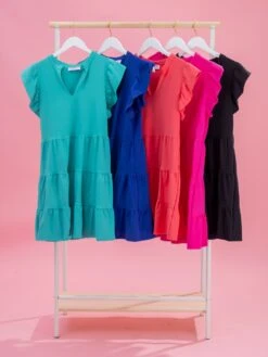 Ruffled Sleeve Tiered Dress By DD Design |S-3XL -Women Clothing Shop b3b6bb40f4f79b8eb0ec0c71c66ad3b4