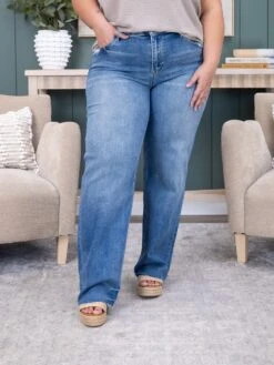 Risen High Rise Wide Baggy Jean | 0-3X -Women Clothing Shop b3cddcbcd5b5bd5310f36feaa728ba71