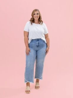 Diva Denim High Rise Cropped Straight Leg Tulip Hem Jeans | 0 - 20 -Women Clothing Shop b4561a15813064df9040562770779dda