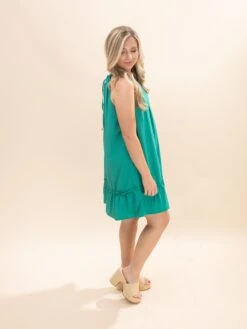 Halter Neck Ruffle Detail Short Dress | S-L -Women Clothing Shop b5953808561c66593d887daeff10b716