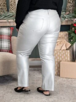 Judy Blue High Waist Tummy Control Metallic Faux Leather Straight Pants | 0 - 24 -Women Clothing Shop b6cc6a6347bf2bc683d3ce229da4f5d3