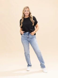 Mica Denim Super High Straight Leg Tummy Control Jeans | 0-15 -Women Clothing Shop b74925188cdc85ed92b63f5156afe7af