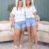 Judy Blue Mid Rise Garment Dyed Shorts | S-3XL