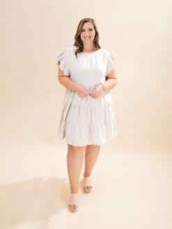 Airflow Ruffled Smocked Sleeve Tiered Dress | S-2XL
