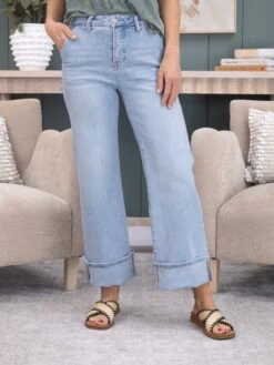 Risen Tummy Control High Rise Ankle Wide Cuffed Jeans | 0-3X 11 Risen Tummy Control High Rise Ankle Wide Cuffed Jeans | 0-3X -Women Clothing Shop b7dc487a2010c4aa9af538c042851c25