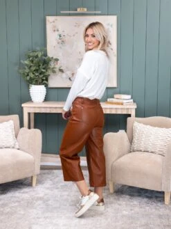 Judy Blue High Waist Tummy Control Faux Leather Crop Wide Leg Pants | 0 - 24 Western -Women Clothing Shop b81e7e4a332d3331c43bf7f3093bbf93