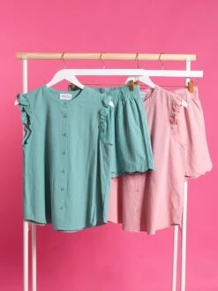 Wavy Hem Elastic Banded Shorts | S-3X Set W/ Sku52223 -Women Clothing Shop b82e8d63bda86aa9e67300388d0143a8