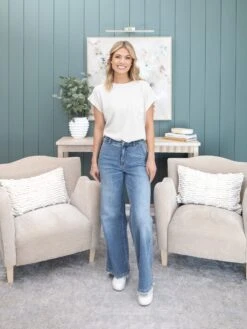 Judy Blue High Waist Retro Wide Fit Jeans| 0-20W -Women Clothing Shop ba24ff4413029d01f38201ca0f162e74