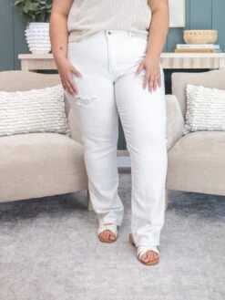 Mica Denim High Rise Slim Straight Leg Distressed Jeans | 0-15 -Women Clothing Shop ba3d1ed73e7a5e328d0dec06650a5be9