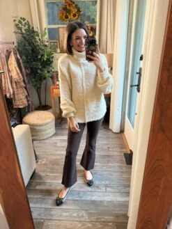 Knit Turtleneck Sweater W/ Seam | S - L -Women Clothing Shop bb08819c8c783891b2a060562d7a95bd