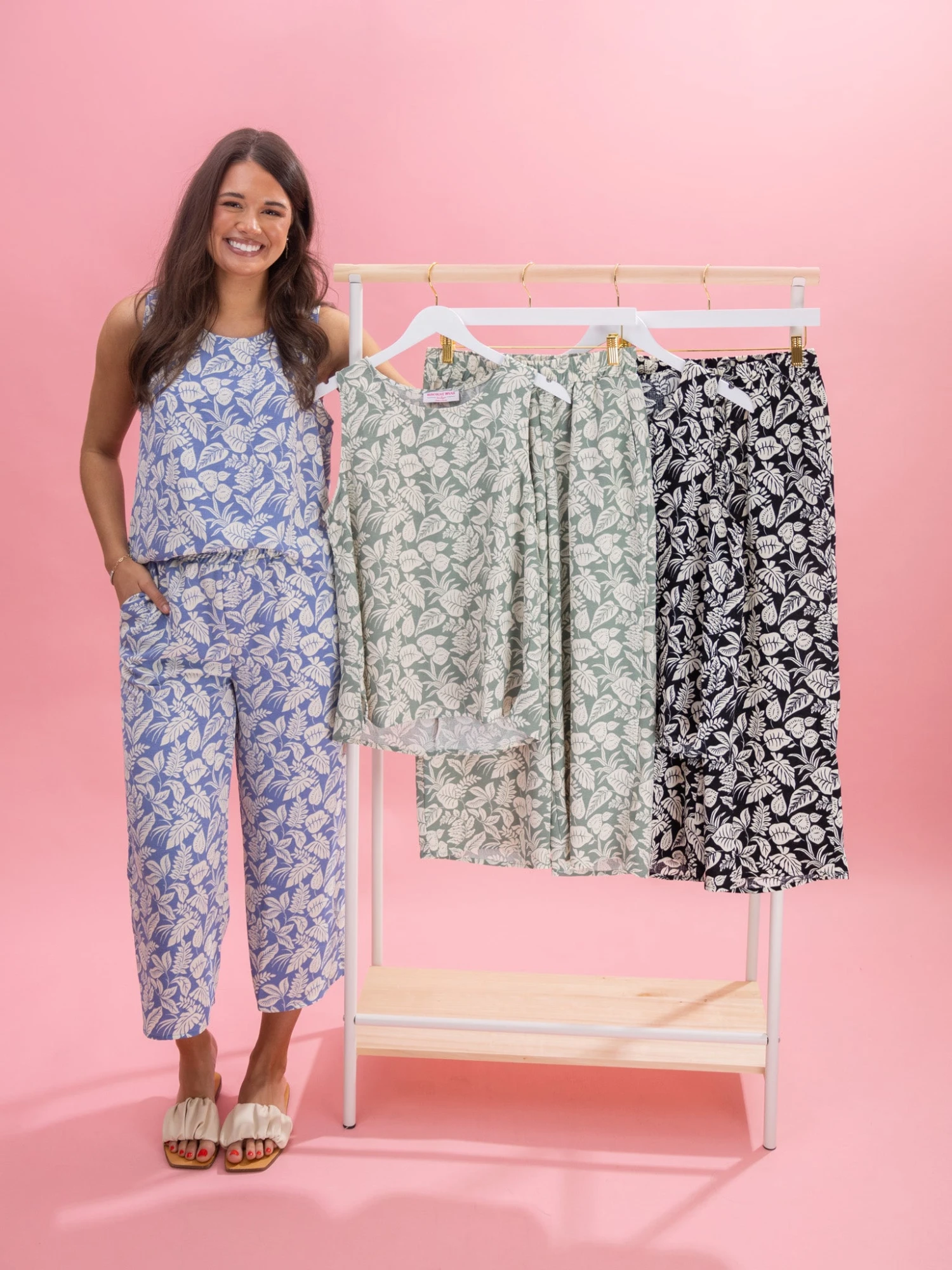 Leaf Linen Crop Pants With Pockets By DD Design | S - 3XL Pair W/ Sku62199 12 Leaf Linen Crop Pants With Pockets By DD Design | S - 3XL Pair W/ Sku62199 - Image 12