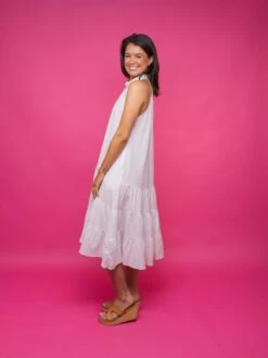 Sleeveless Button-Down Tiered Shirt Dress W/ Pockets | S - L -Women Clothing Shop bd7d0dd0ffed13a66d15af2f0f59ff15