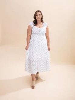 Bow Pattern Ruched Sleeve Smocked Midi Dress | S-3X 13 Bow Pattern Ruched Sleeve Smocked Midi Dress | S-3X -Women Clothing Shop bd80ef1d1e8ede447cd1220733fa628f