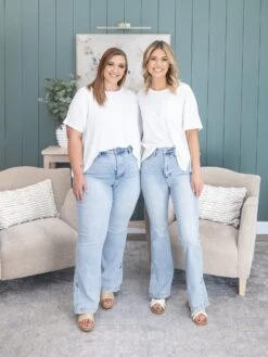 Judy Blue High-Waist Tummy Control Slim Boot Cut Jeans With Side Slits | 0-24W