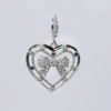 Big Heart Bow Charm Treasure Jewels