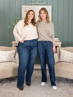 Judy Blue Mid Rise Wide Leg W/ Tint Jean | 0-24