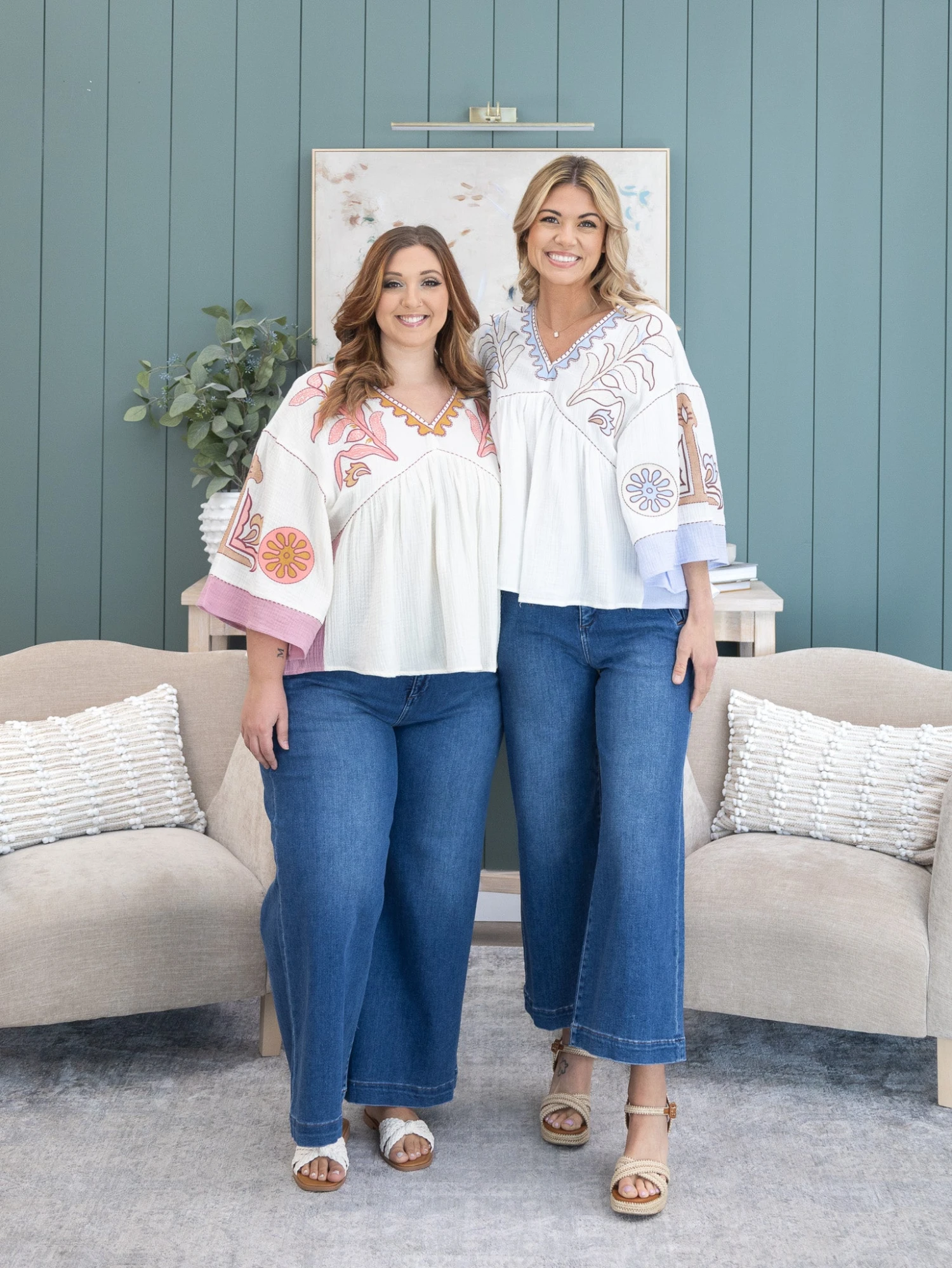 Risen Tummy Control High Rise Cropped Wide Leg Jeans | 0-3XL 1 Risen Tummy Control High Rise Cropped Wide Leg Jeans | 0-3XL
