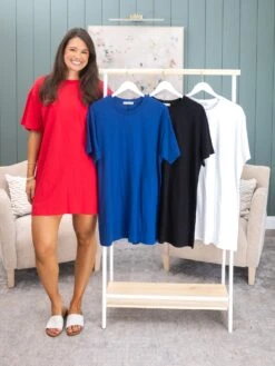 Zenana Round Neck T Shirt Dress | S-L *Final Sale* -Women Clothing Shop c106d917f495e437666790a58e8a861d