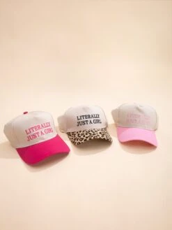 Zenana Literally Just A Girl Two Tone Canvas Cotton Cap | -Women Clothing Shop c24968e034ee5ee70b45ddb10df3b210