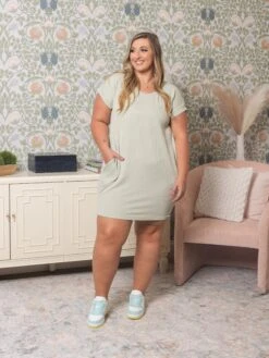 Twist Ribbed Short Sleeve Dress | S-3X -Women Clothing Shop c24c022760a6fedb6313b92889c5467c