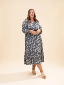 Knit Floral Long Sleeve Dress | S-XL -Women Clothing Shop c3f963527a3d2790d770dac82c78a70b